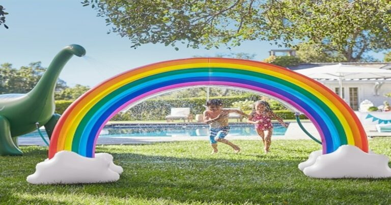 Move Over, Unicorn Sprinkler: Pottery Barn Is Selling a Giant Rainbow Sprinkler Now