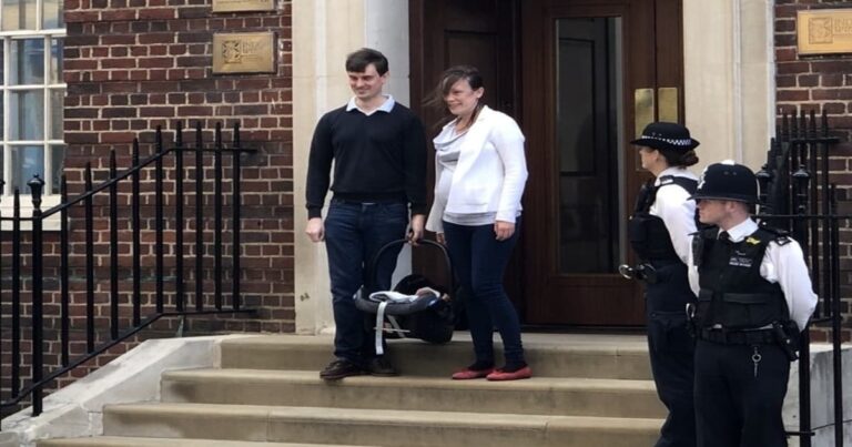 Couple Lands Right in the Royal Baby Media Frenzy Trying to Leave Hospital With Their Newborn