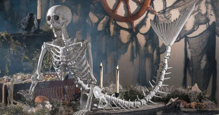 Mermaid Skeleton Is The New Halloween Decor Obsession