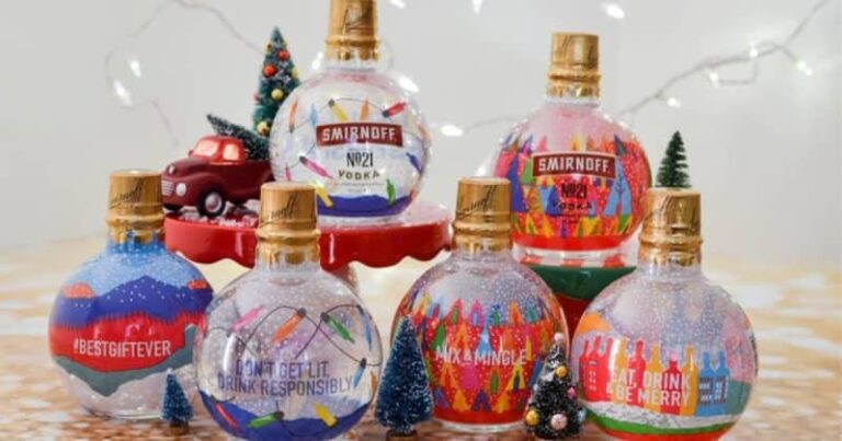 Smirnoff’s Oversized Holiday Ornament Bottles Are A Holiday Must