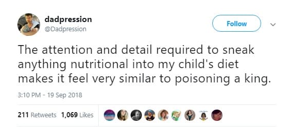 Funny Dad Tweets About Sneaking Vegetables And Fruit Into Kids' Food