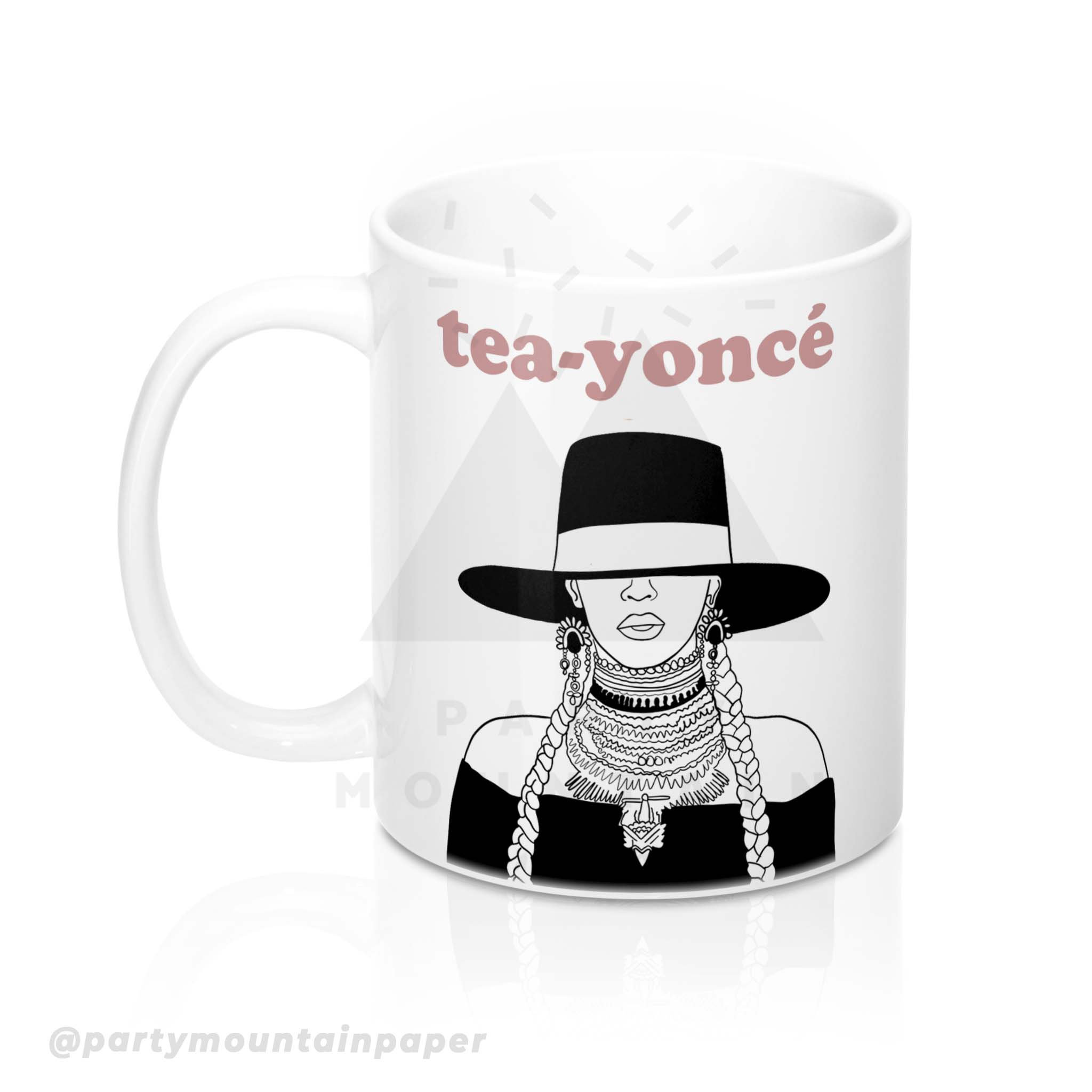 Beyonce gifts white mug