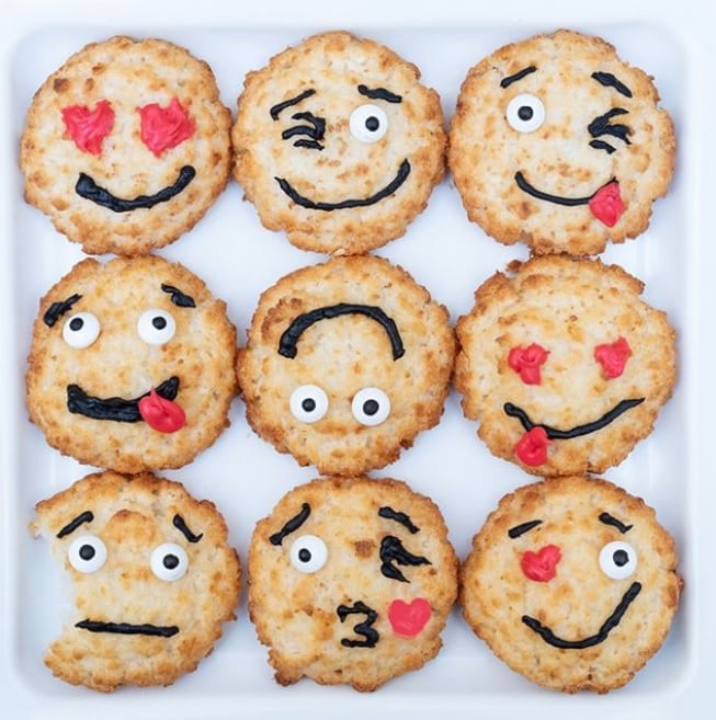  Pinterest Worthy Kids School Snacks Ideas Coconut Macaroon Emoji Faces