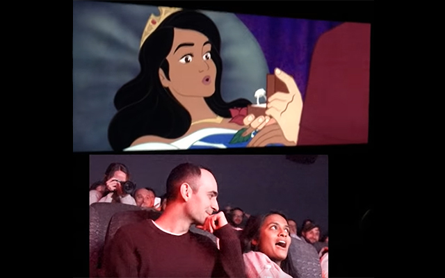 Man’s Re-Animation Of Sleeping Beauty For Movie Theater Proposal Draws Celeb Reactions
